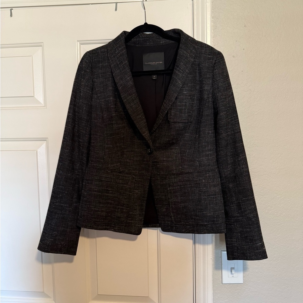 Women's Black Tweed Blazer, Size 10